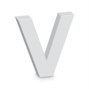 V Letter Alpha Art Wooden