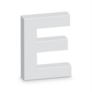 E Letter Alpha Art Wooden