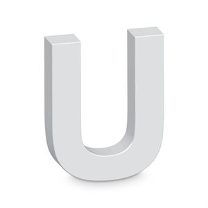 U Letter Alpha Art Wooden