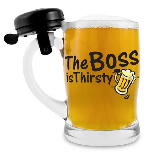 Beer Stein with Bell "The Boss is Thirsty"