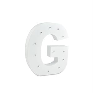 LED Alpha Light White Letter G