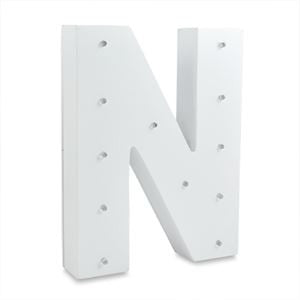 LED Alpha Light White Letter N