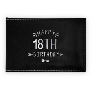 GUEST BOOK 18TH BLACK w SILVER WRITING 27X19cm