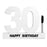 30th Signature Block White With Black Writing