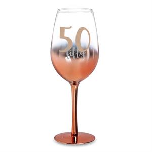 Assorted Aged Rose Gold Ombre Wine Glasses 430ml