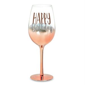 Assorted Aged Rose Gold Ombre Wine Glasses 430ml