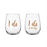 I Do Set of 2 Stemless Wine Glasses 600ml