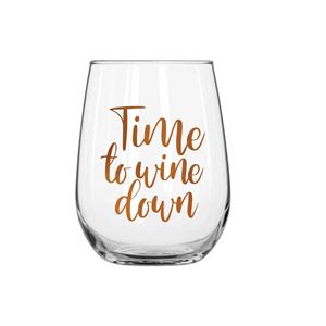 Time To Wine Stemless Wine Glass 600ml