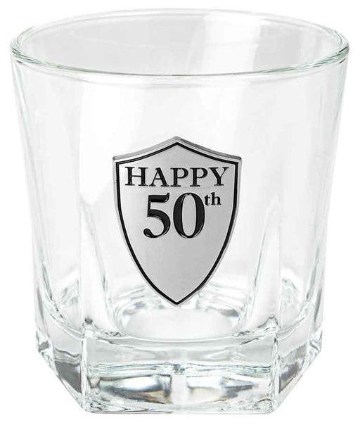 50th Whisky Glass 210ml