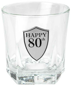 80th Whisky Glass 210ml