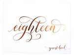 Eighteen Rose Gold Guest Book