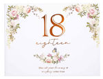18th Rose Gold Floral Guest Book