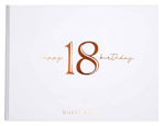 Happy 18th Birthday Rose Gold Guest Book