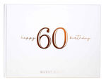 Happy 60th Birthday Rose Gold Guest Book