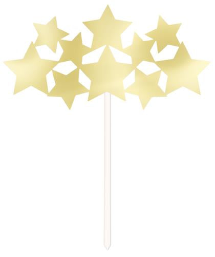 Gold Stars cake topper