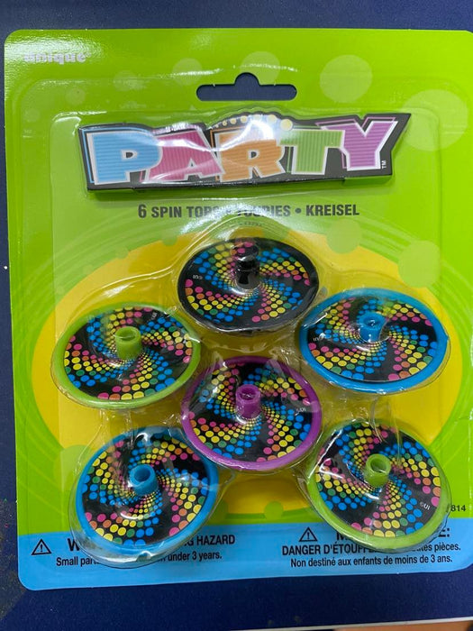 Spin Tops - 6 Pack