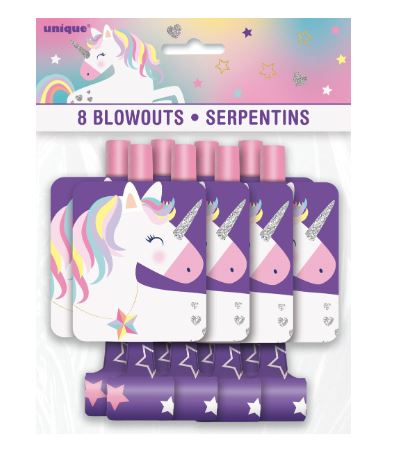 Unicorn Blowouts 8 Pack