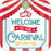 Welcome To The Carnival Square Paper Plates 17cm 8 Pack