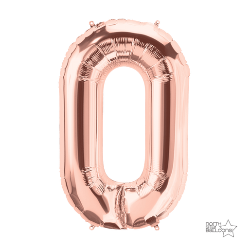 34" Rose Gold Foil Letter O