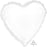 Heart Shape White Foil 43 cm