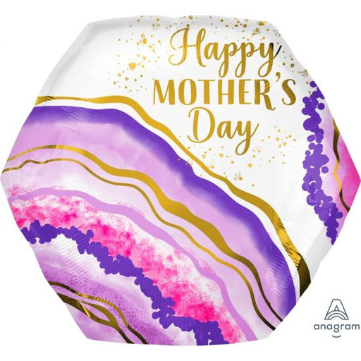 Anagram Foil SuperShape Happy Mother's Day Watercolour Geode (71cm))