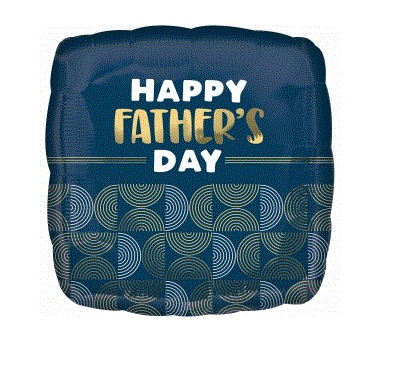 Happy Fathers Day - Gold/Blue 18'' Foil Balloon