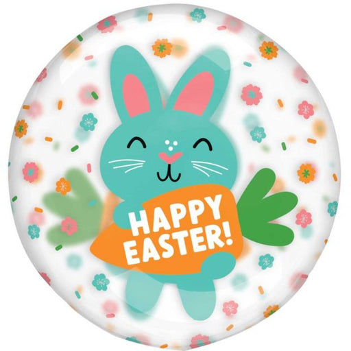 Happy Easter Cute Bunnies 45cm Transparent Balloon