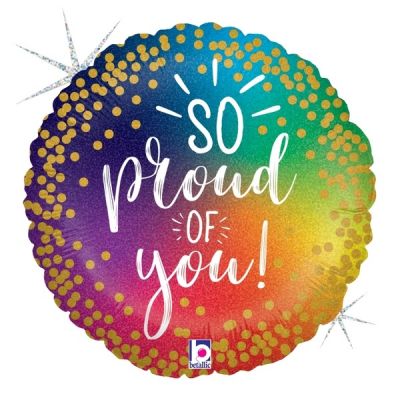 Foil Balloon 18" Rainbow So Proud Of You