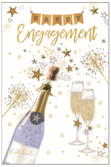 Engagement Elegance Greeting Card