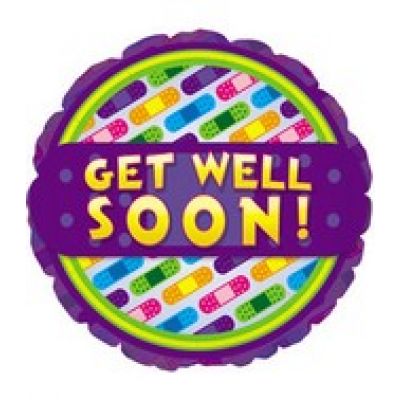 18" Foil Balloon Get Well Soon Bandages