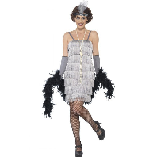 Silver Flapper Dress