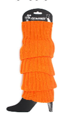 Orange Chunky Knit Leg Warmer