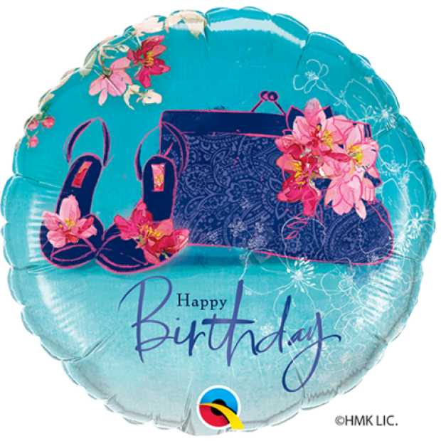 Foil 18" Birthday Shoes & Hand Bag
