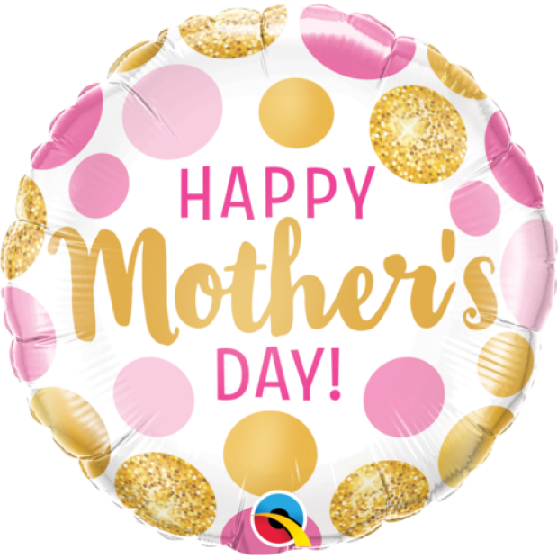 Products Happy Mothers Day Pink & Gold Dots