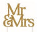 Mr & Mrs Gold Cake Topper