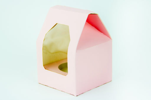 Single Cupcake Box With Insert - Pink