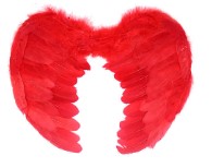 Feather Angel Wings - Medium Red