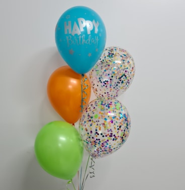 5 Balloon Confetti Bouquet