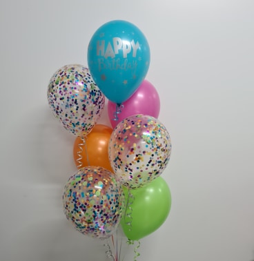 7 Balloon Confetti Bouquet