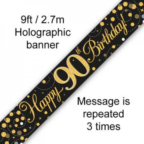 Sparkling Fizz Black Gold Banner 2.7m