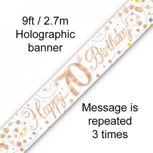Sparkling Fizz Rose Gold Banner 2.7m