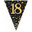 Sparkling Fizz Black and Gold Flag Bunting
