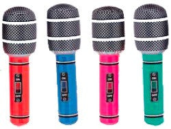 INFLATABLE MICROPHONE - 10" ASSORTED each