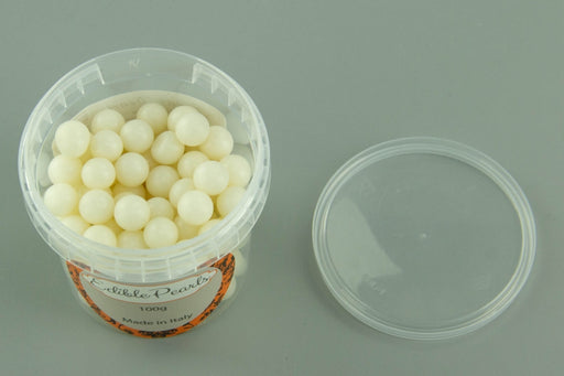 10mm Pearly White Edible Cachous Pearls 100g