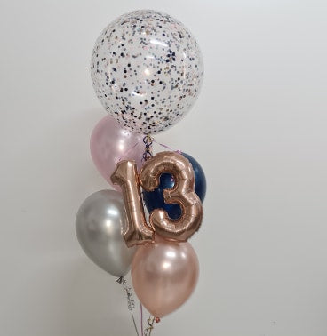 Big Confetti Numbered Balloon Bouquet