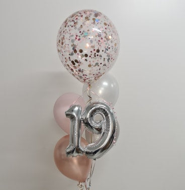 Big Confetti Numbered Balloon Bouquet