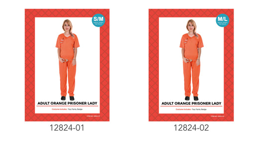 Orange Prisoner Lady Adult Costume