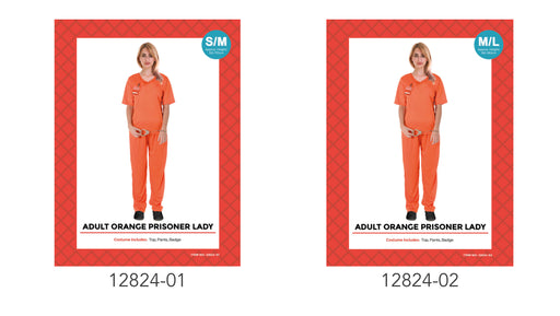 Adult Orange Prisoner Lady Costume
