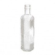 GLASS VINTAGE BOTTLE LOUVRE CLEAR