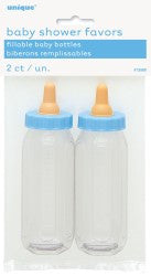 2 Baby Bottles Blue 13cm (5")